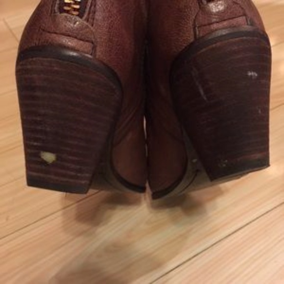 Sam Edelman Lisle Burgundy Ankle Booties size 8.5 - Picture 3 of 8